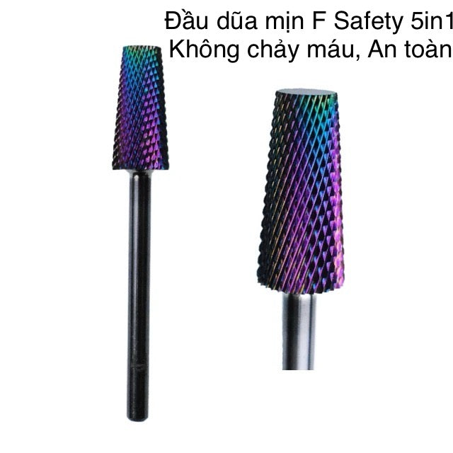 ( Best Seller) Đầu dũa mịn 5in1, dũa sạch cuticle,Mịn&Nhanh. Phù hợp cho tất cả loại móng